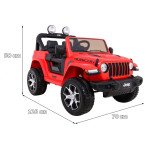 Elektrické autíčko Jeep Wrangler Rubicon 4x45W - červené